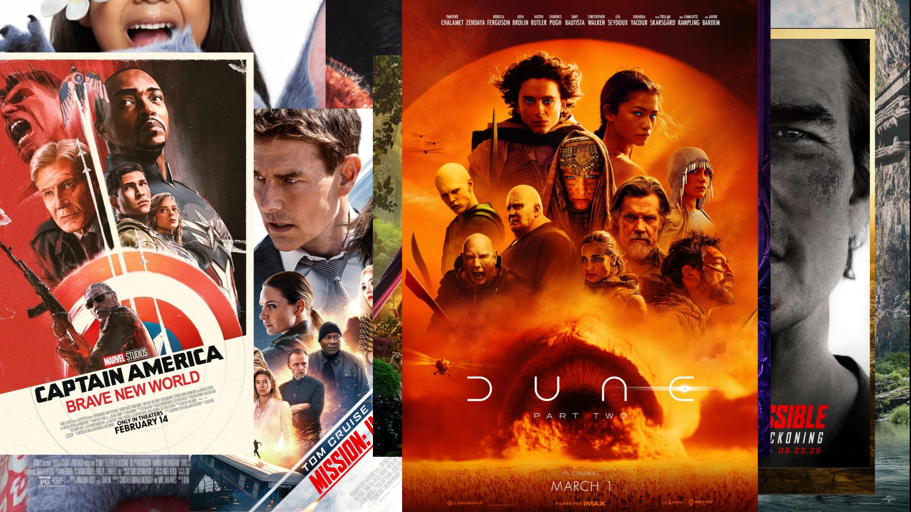 A montarge of movie posters Pivotal EPS has had the pleasure to have worked on